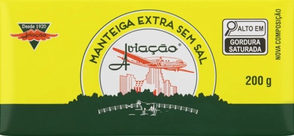 Manteiga Aviação S/Sal Tablete 200g.