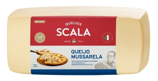 Queijo Muçarela Scala 4Kg Resf - (Preço do Kg - R$ 53,90)