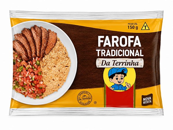 Farofa tradicional pronta da Terrinha 150g.
