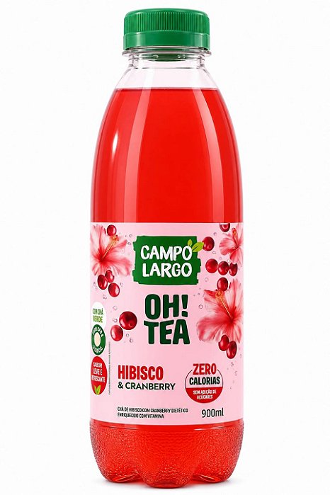 Chá Oh Tea Hisbisco & Granberry Campo Largo 900ml