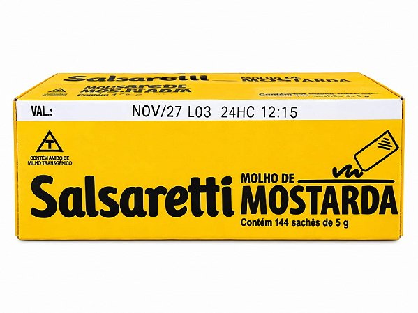 Caixa Mostarda Sachet 5g Salsaretti (144unidades)