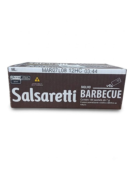 Caixa Molho Barbecue 7g Sachet (144 unidades).