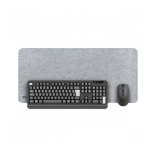 Kit Teclado Mouse E Mousepad Sem Fio Comfort Ergonômico Wireless