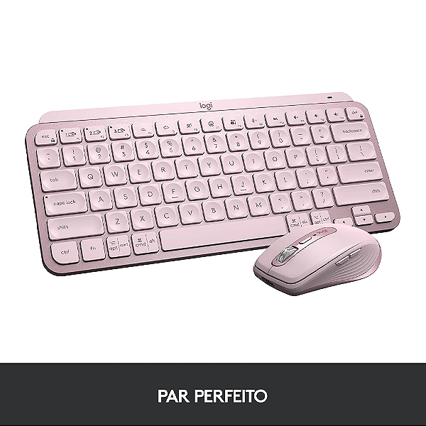 Coleção Especial - Teclado e Mouse Rosa - Logitech - Livrarias Curitiba