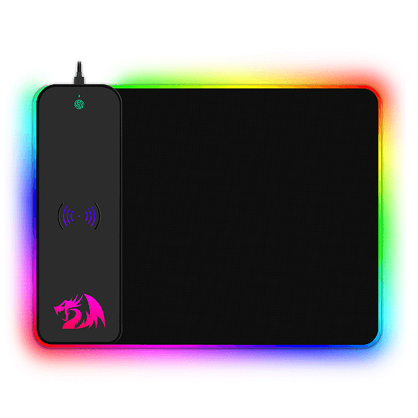 Mousepad Gamer Redragon Crater Com Carregador Sem Fio P028