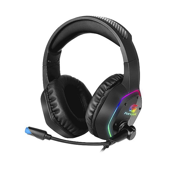 Headset Gamer Fortrek Rgb Blackfire Preto