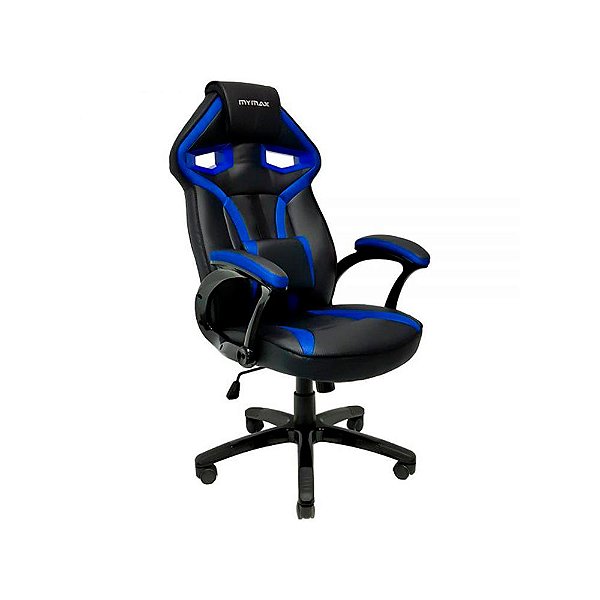 Cadeira Gamer Mymax MX1 Preto e Azul MGCH-8131/BL