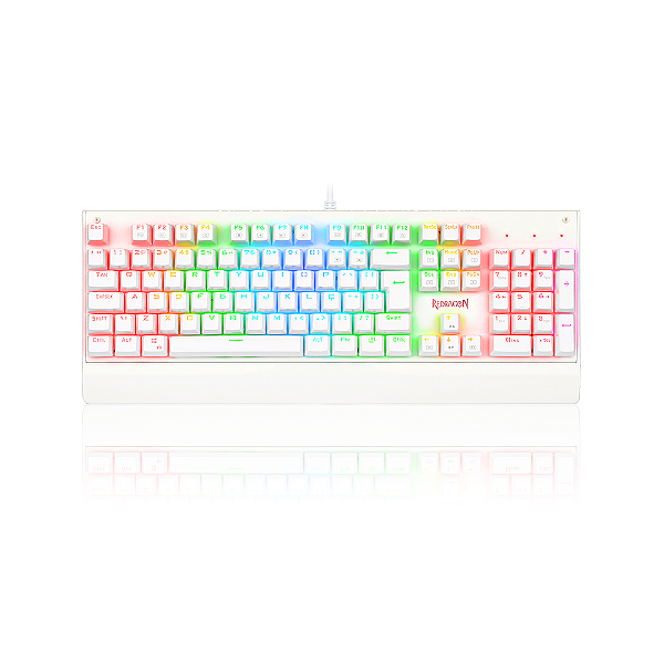 Teclado Gamer Redragon Kala V2 Lunar White Rgb Switch Marrom