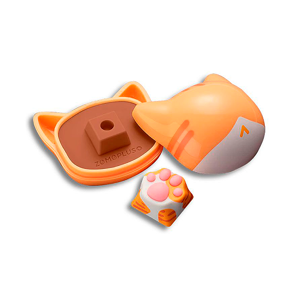 Keycap Tecla Gamer Zomoplus Kitty Paw Orange Cat
