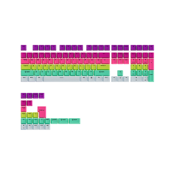 Keycaps Set Monsgeek Kit Com 132 Modelo Oem Rainbow