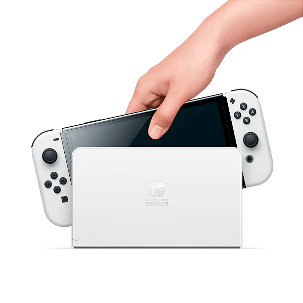 Nintendo Switch OLED 64GB Standard cor branco e preto