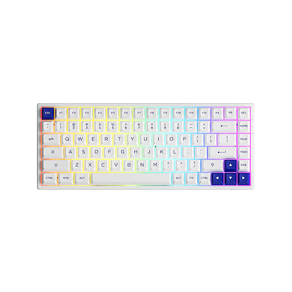 Teclado Mecânico Akko 3084B Plus Blue on White Jelly Pink