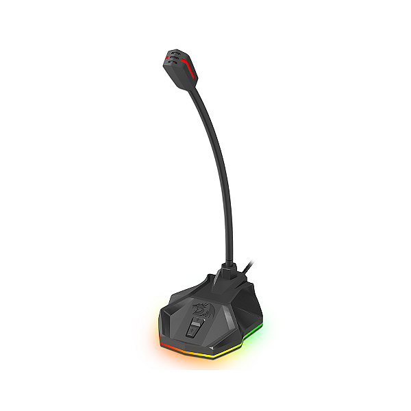 Microfone Gamer Redragon Stix RGB GM-99 Preto