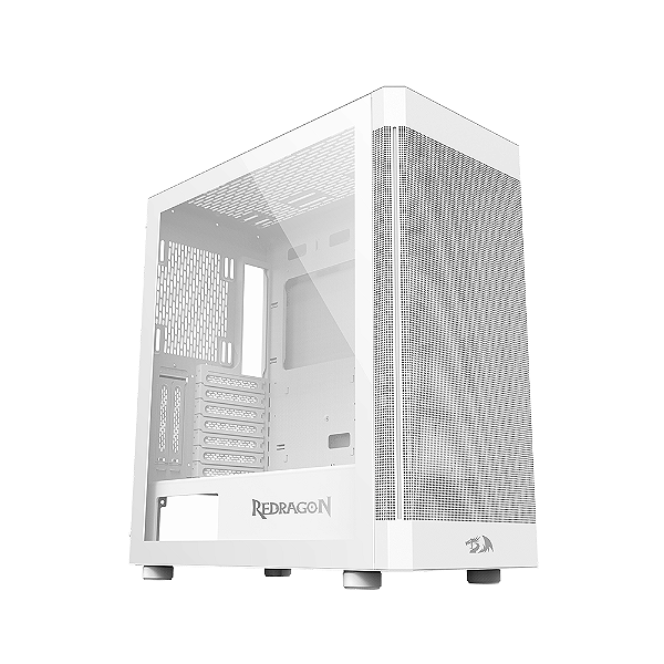 Gabinete Gamer Redragon Aeroglass Lunar Branco CA-602W