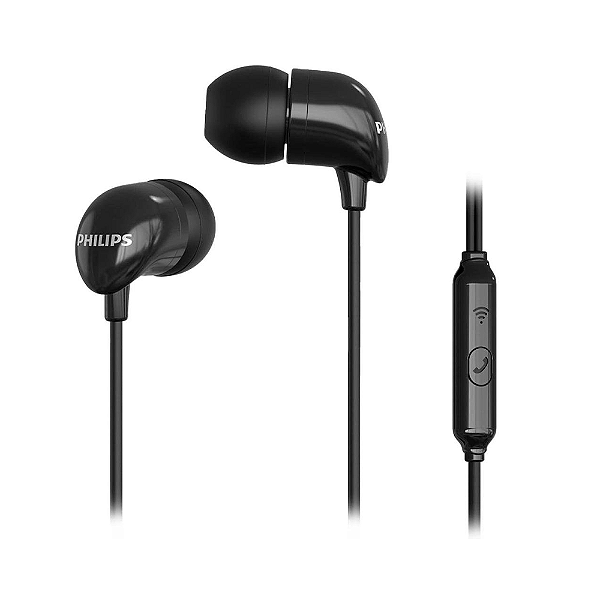 Fone de Ouvido Philips Tae1126bk Preto Com Fio 1,2 Metro P3