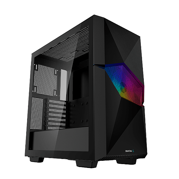 Gabinete Gamer Deepcool Cyclops Mid Tower E-Atx Vidro Preto