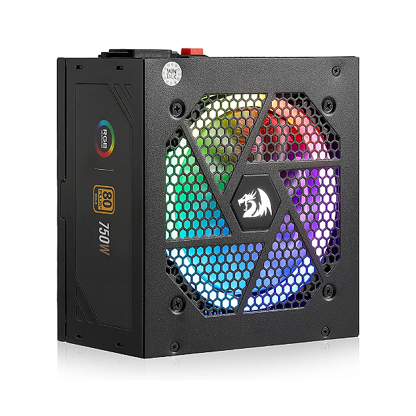 Fonte Gamer Redragon RGPS 750W RGB 80 Plus Gold GC-PS006-1