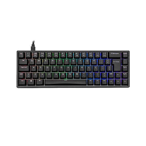 Teclado Mecânico Akko 3068S Preto Switch Akko Pink ABNT2