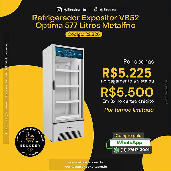 Refrigerador Expositor VB52 Optima 577 litros