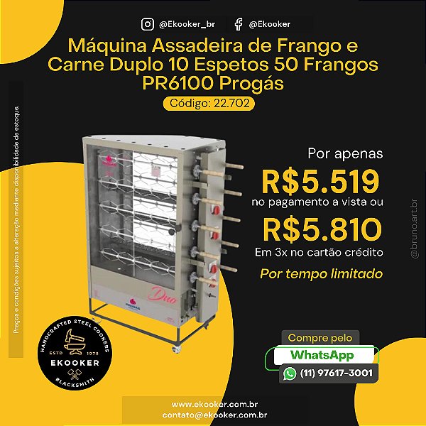 Máquina de Assar Frango e carne duplo