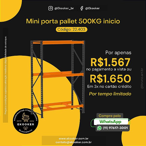 Mini Porta Pallet 500Kg. Início