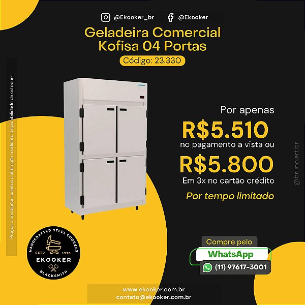 Geladeira Comercial Kofisa 04 Portas