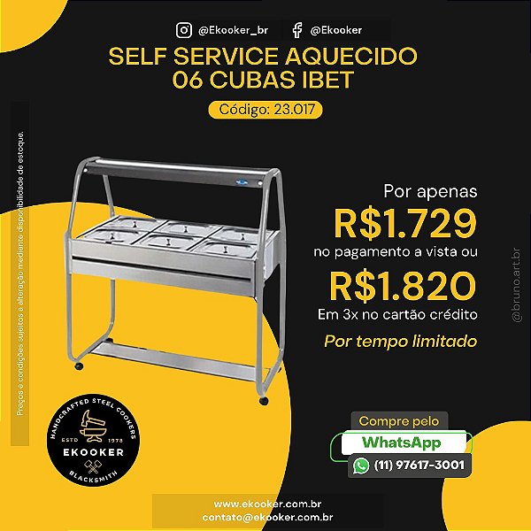 Self Service Aquecido 06 Cubas Ibet