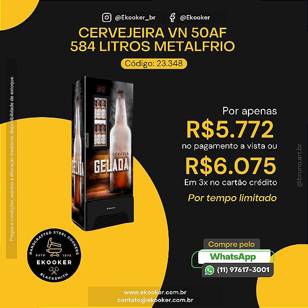 Cervejeira VN 50AF 584 Litros Metalfrio