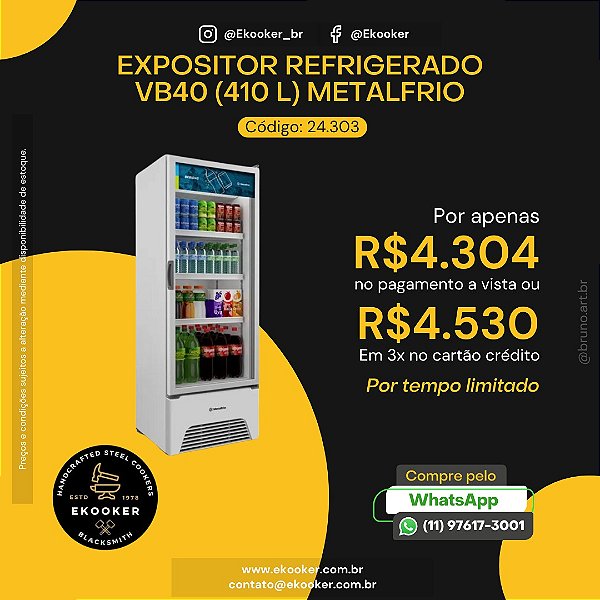 Expositor Refrigerado VB40 (410L) Metalfrio