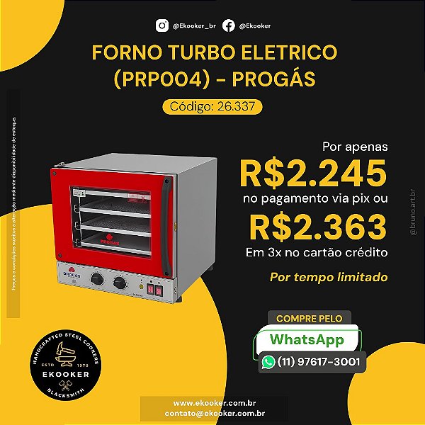 Forno Turbo Eletrico (PRP004) Progás