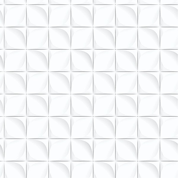 Papel de Parede - Pastilhas brancas intercaladas com efeito 3D