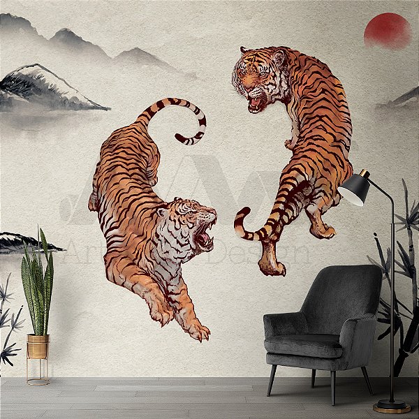 Papel de Parede - Tigres selvagens