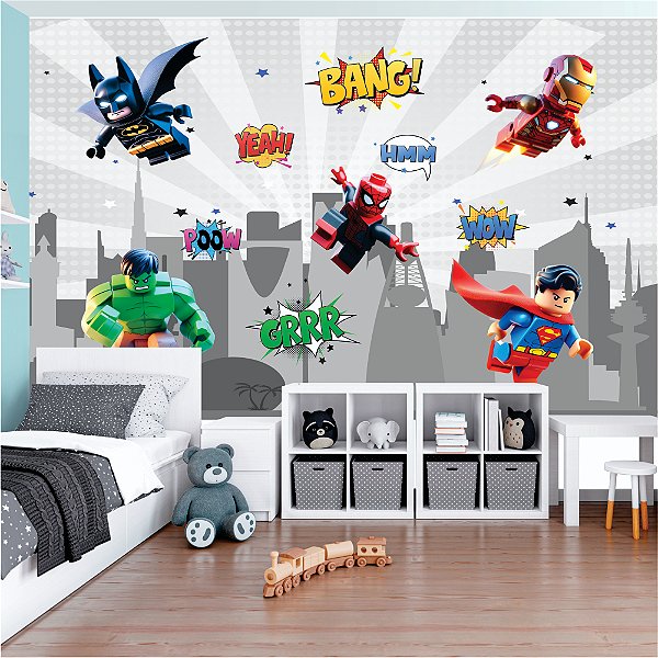 Papel de Parede - Heróis em Lego