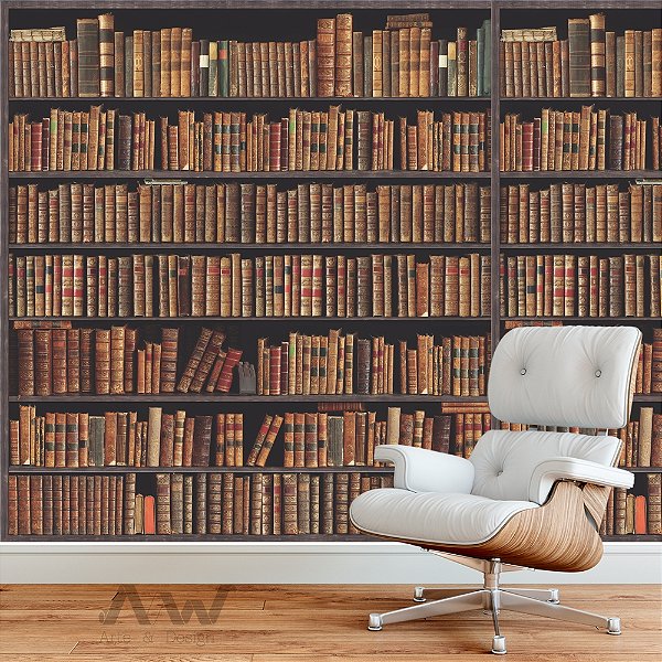 Papel de Parede Adesivo - Biblioteca antiga