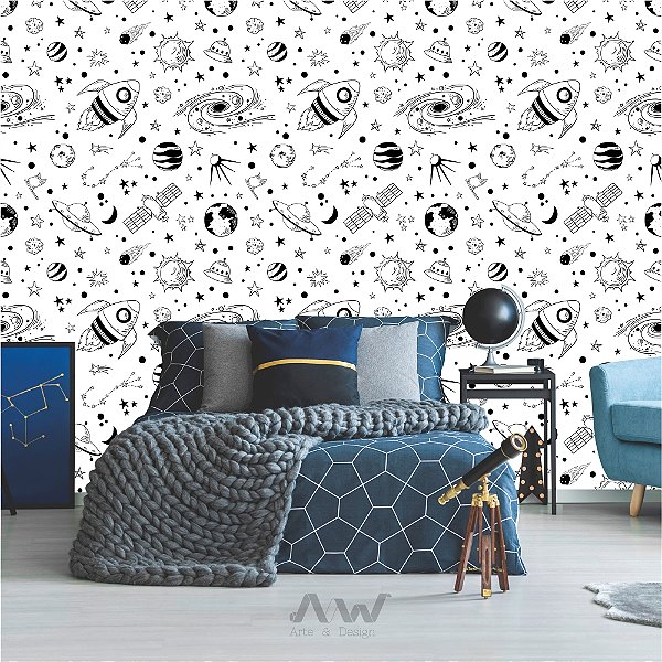 Papel de parede Adesivo - galaxia descolorida