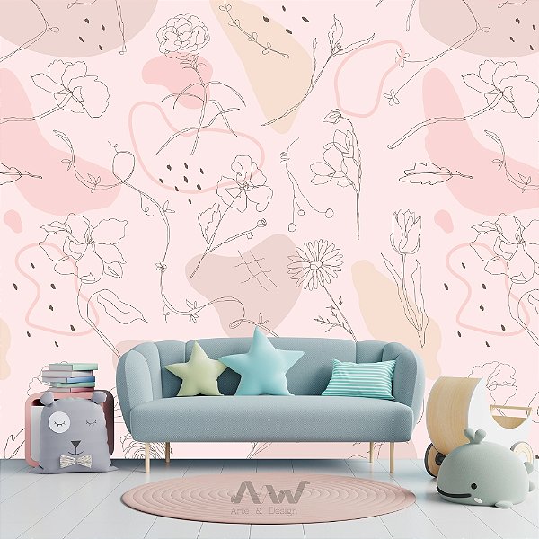 Papel de parede Adesivo - Boho de Flores
