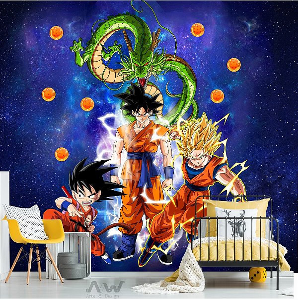 Papel de parede Adesivo  - Dragon Ball Z Goku