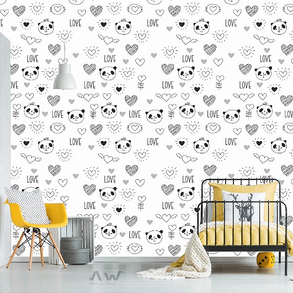 Papel de Parede Adesivo - Pandas