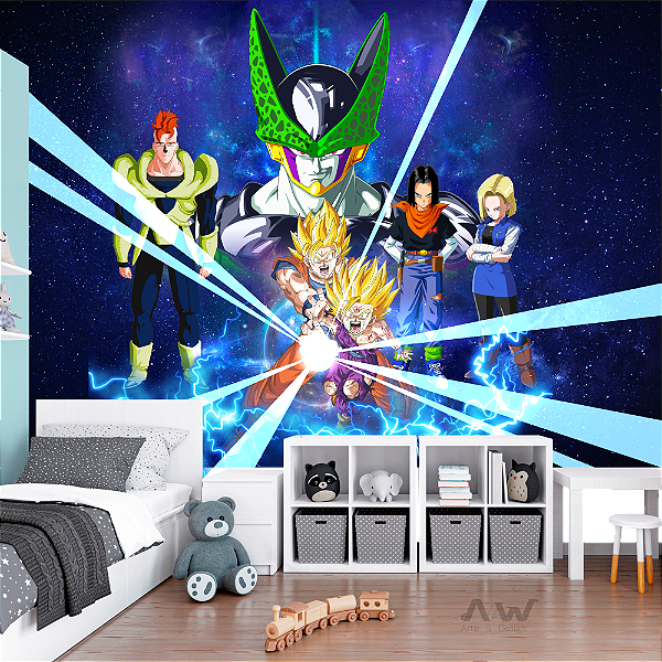 Papel de parede Adesivo - Dragon Ball Goku e Cell