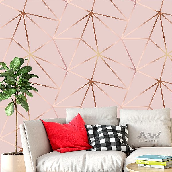 Papel de Parede Adesivo -  Zara Rosê