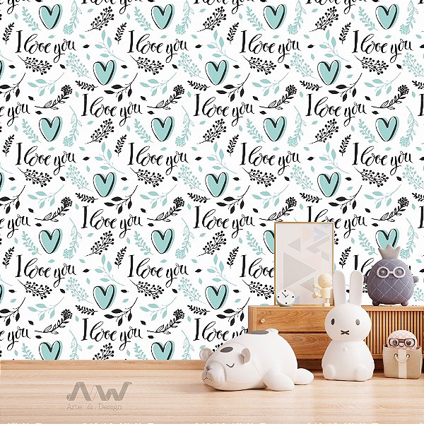 Papel de Parede Adesivo - I Love You