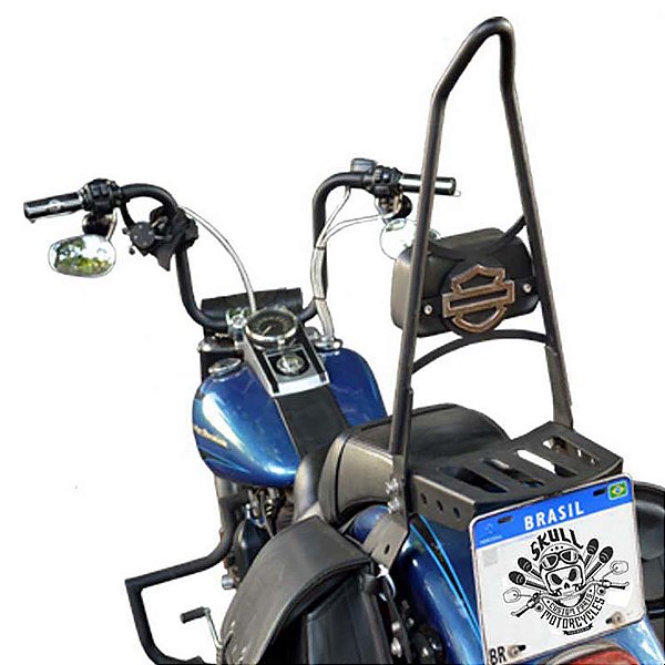 Sissy Bar Destacável Alto para SOFTAIL até 2017 (Fat Boy, FX, Night Train) Harley-Davidson