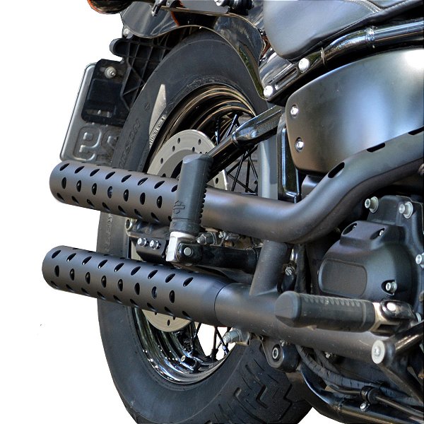 Ponteira Escapamento Perfurada Machine Gun para DYNA (Low Rider, Street Bob, Super Glide) Harley-Davidson