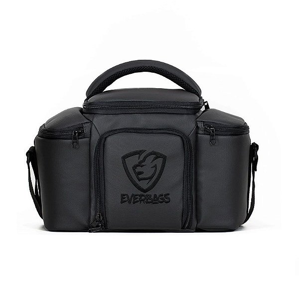Bolsa Térmica Fitness Top Preto Logo Bordado Preto