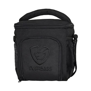 Bolsa Térmica Compacta Preto Logo Bordado Preto