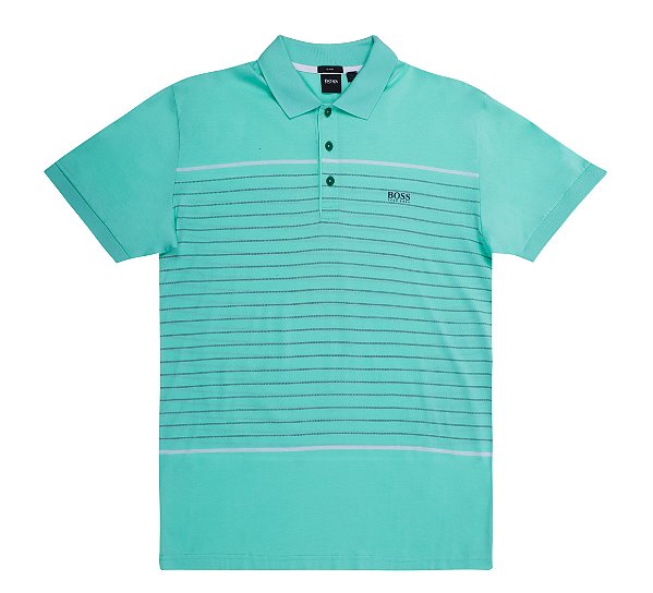 Polo Hugo Boss Slim Fit Listrada Original Masculino