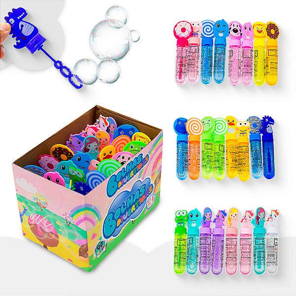 Kit 24 Lança Bolha de Sabão Aniversario