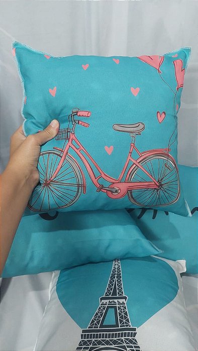 KIT COM 4 ALMOFADAS PERSONALIZADAS PARA SALA, ENCHIMENTO FLOCOS DE ESPUMA, FIBRA DE CILICONE 20x20