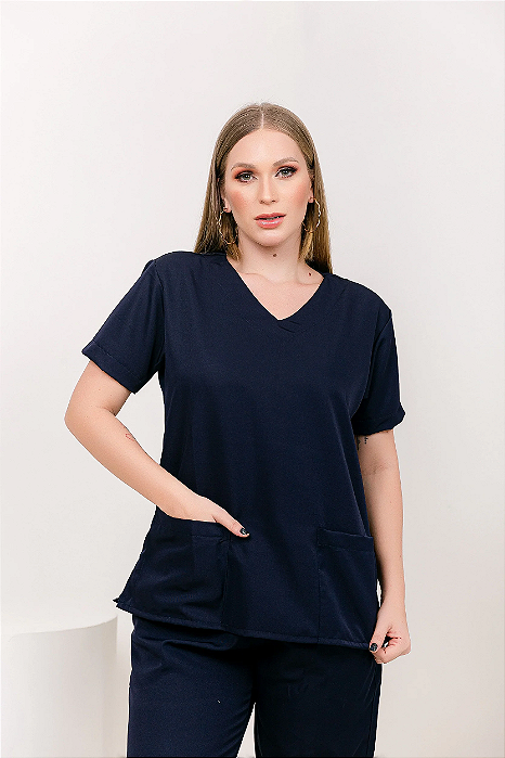 Conjunto Scrub Básico Gabardine Marinho