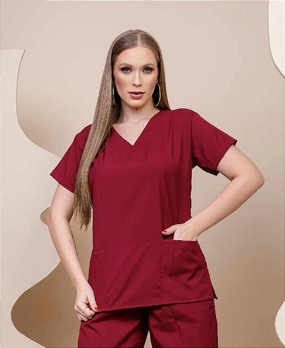 Conjunto Scrub Basic Vinho